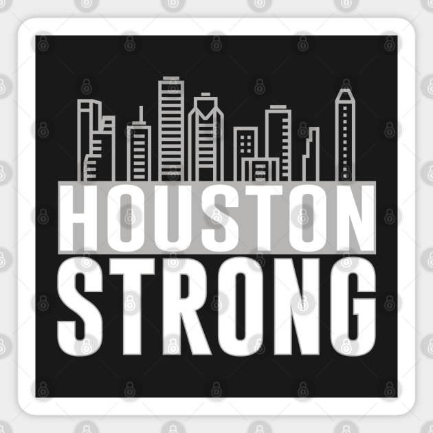 Houston Strong Texas City Skyline Magnet by mstory